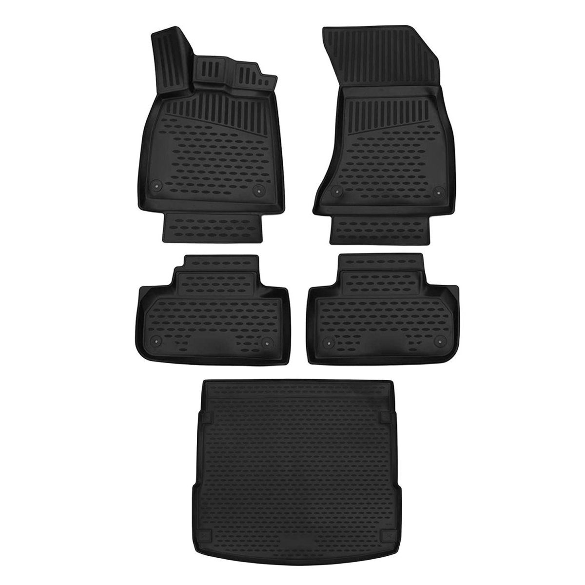 Audi Q5 Floor-Trunk Mats - Omac - Black - '18-'25